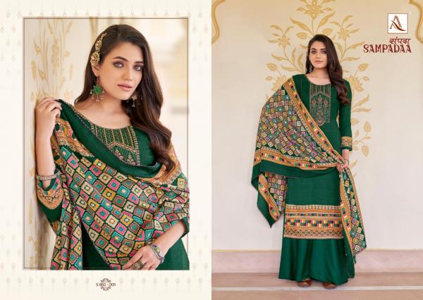 Alok Sampadaa Designer Pashmina Embroidery Salwar 